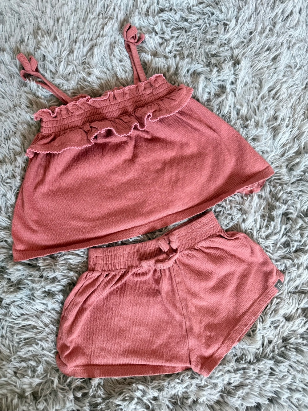 Gerber Girls Dusty Rose Tank and Shorts Set